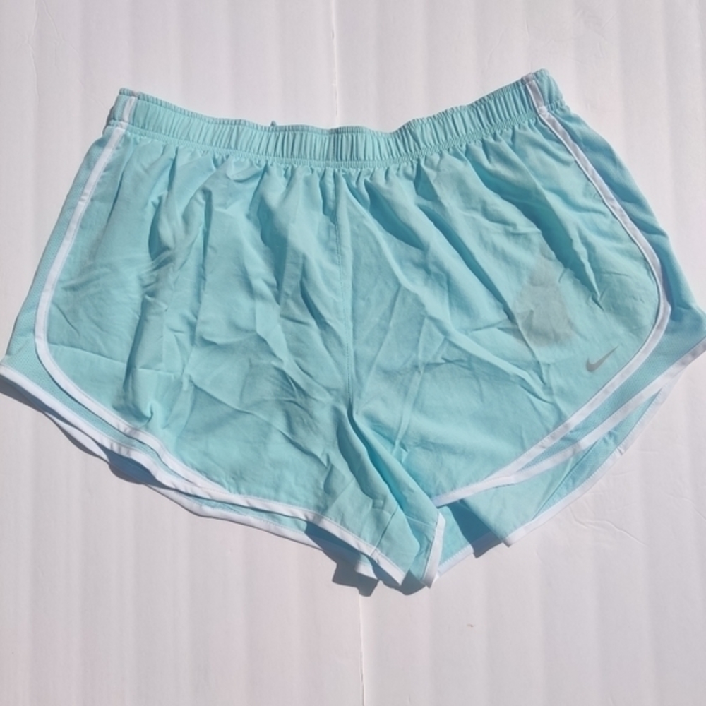 Nike Tempo Running Shorts 1X Womens Blue White Training